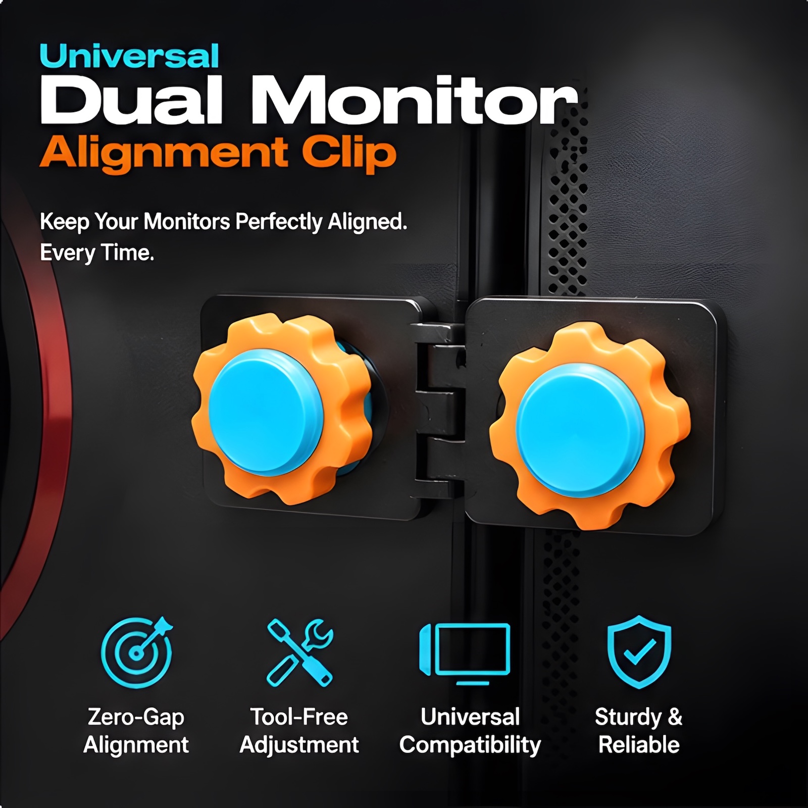 Screen Alignment Tool - مشبك محاذاة الشاشات المزدوجة العالمي بدون