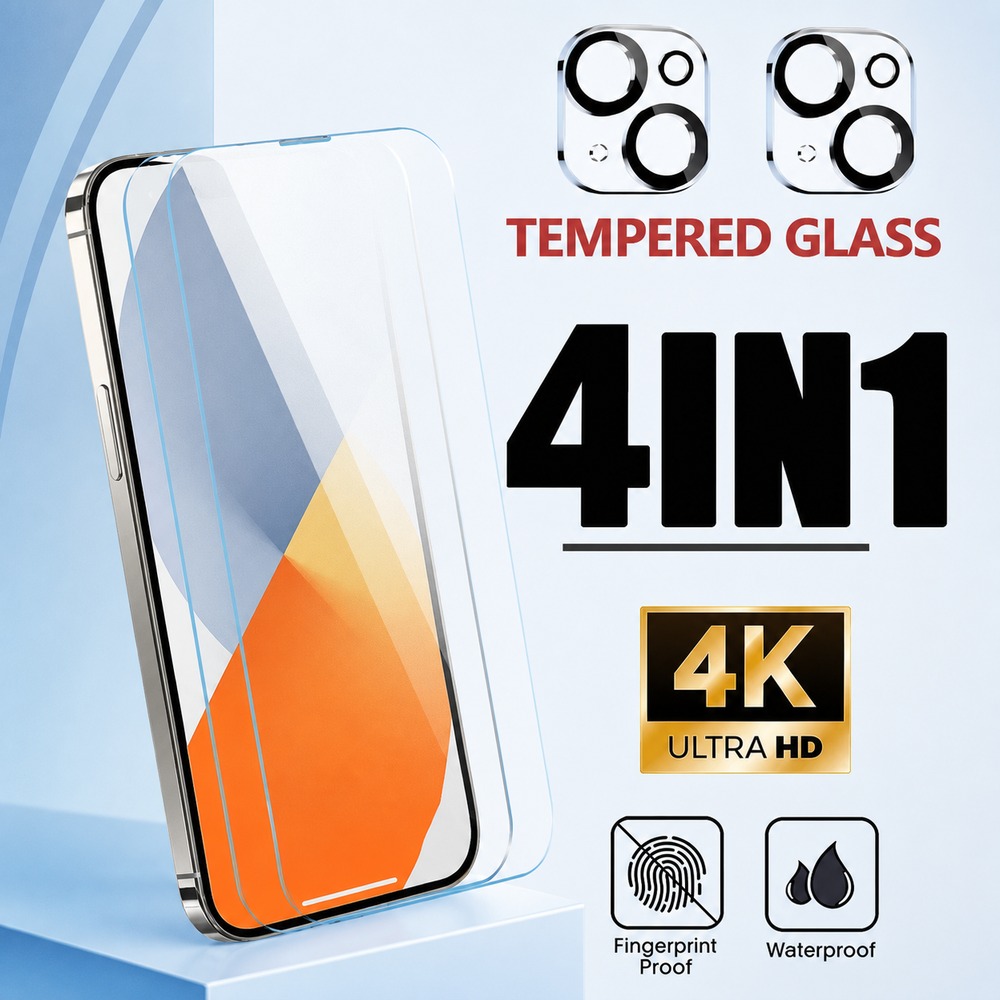 Realme Gt 6 - 2+2 قطعة من الزجاج المقوى لحماية